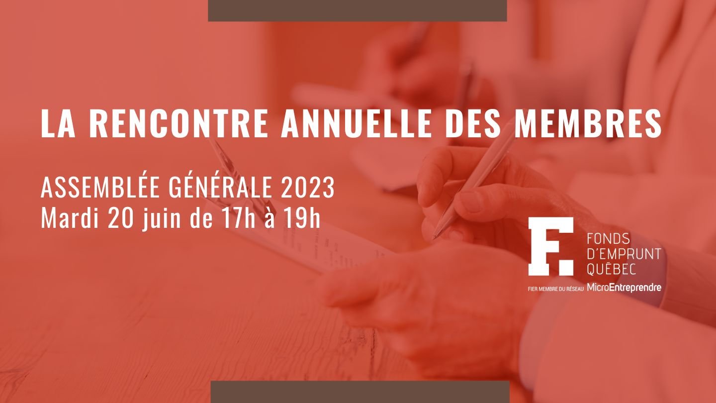 Convocation à l'AGA 2023 du Fonds d'emprunt Québec